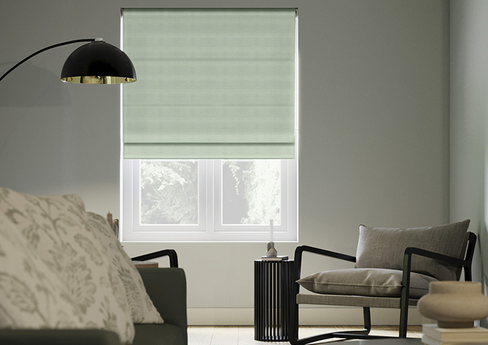 Shima Faux Silk, Moonstone - Twist&Fit Roman Blind - Image 3
